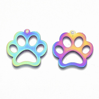 Ion Plating(IP) 201 Stainless Steel Pet Pendants X-STAS-R114-017-1
