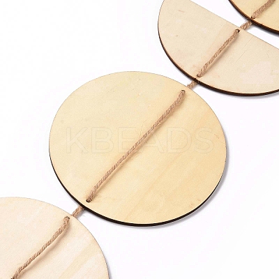 Moon Phase Wood Hanging Wall Decorations HJEW-XCP0001-14B-1