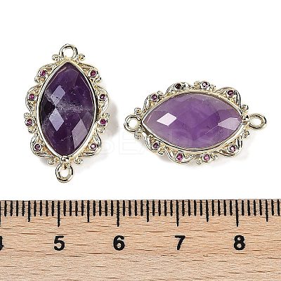 Natural Amethyst Faceted Horse Eye Links G-B126-02G-03-1
