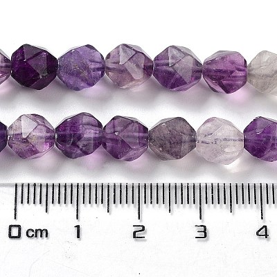 Natural Purple Fluorite Beads Strands G-G030-A08-01-1
