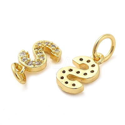 Brass Micro Pave Cubic Zirconia Pendants KK-M273-02G-S-1