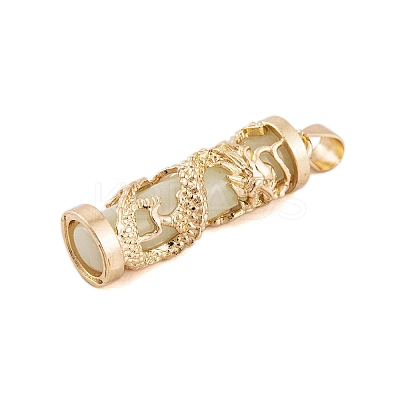 Synthetic Luminous Stone Column Pendants FIND-C058-01G-07-1