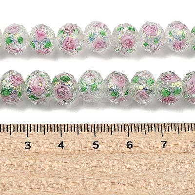 Handmade Foil Lampwork Beads Strands FOIL-S136-001I-1