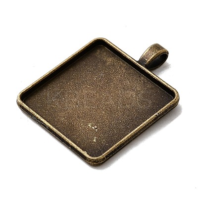 Vintage Tibetan Style Alloy Pendant Cabochon Settings X-TIBEP-M018-98AB-NF-1