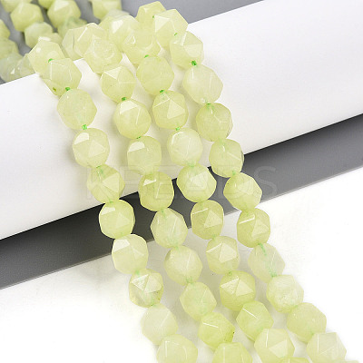 Dyed Natural White Jade Beads Strands G-T139-8mm-46K-1