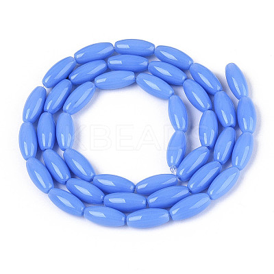 Opaque Glass Beads Strands X-GLAA-T028-15P-03-1