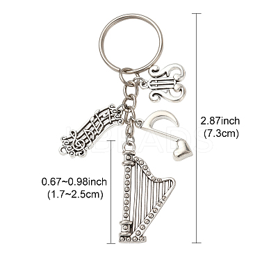 Music Theme Alloy Keychain KEYC-FS00029-02-1
