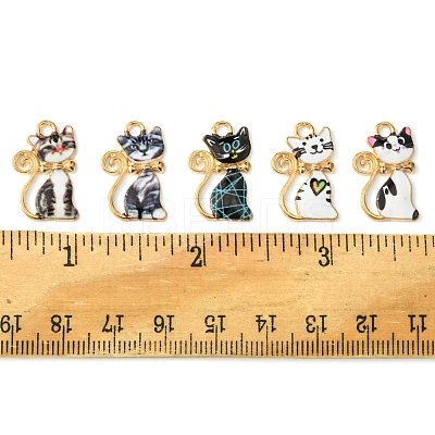 10Pcs Alloy Enamel Pendants ENAM-FS0001-83-1