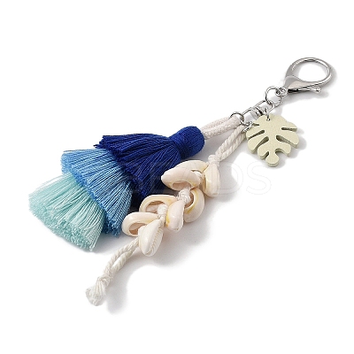 Handmade Macrame Nylon Thread Pendant Decorations HJEW-P019-11P-03-1