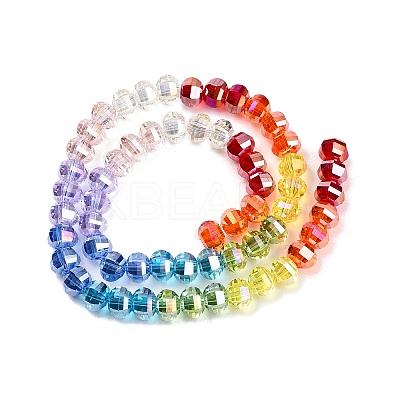 Rondelle Transparent Glass Beads Strands GLAA-T023-33A-1