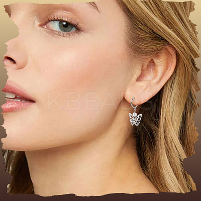 12Pcs 201 Stainless Steel Huggie Hoop Earring Findings STAS-SC0010-30P-1
