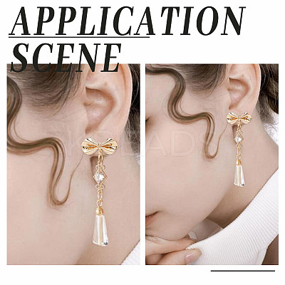 DIY Bowknot Brass Stud Earring Making Findings Kits DIY-GO0001-33-1