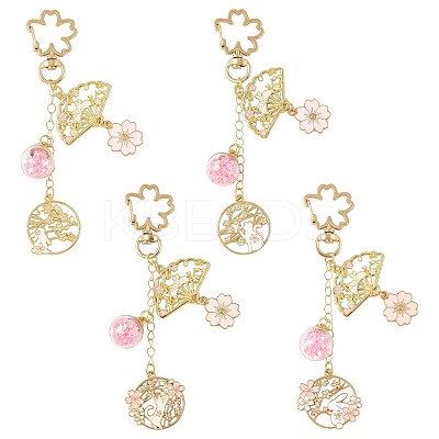 Alloy Enamel Pendant Keychains HJEW-FS00052-03-1