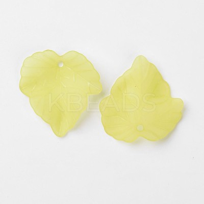 Autumn Theme Transparent Frosted Acrylic Pendants X-PAF002Y-17-1
