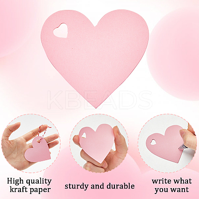 200Pcs Heart Paper Gift Tags CDIS-SP0001-14C-1