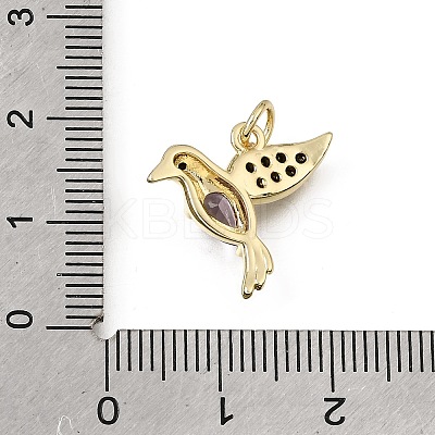 Brass Micro Pave Colorful Cubic Zirconia Pendants CU-L001-09G-01-1