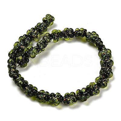 Handmade Dichroic Foil Glass Beads Strands DICH-U001-04F-1