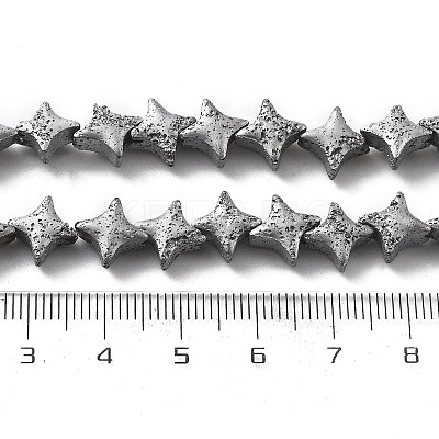 Electroplated Natural Lava Rock Beads Strands G-A251-C01-01I-1