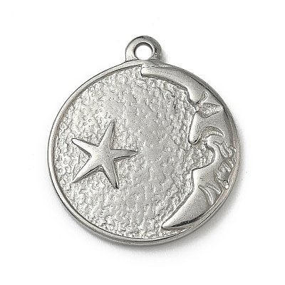 304 Stainless Steel Pendants STAS-P422-12P-1