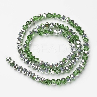 Electroplate Transparent Glass Beads Strands EGLA-A034-T3mm-M17-1