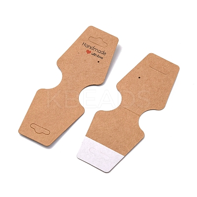 Fold Over Kraft Paper Adhesive Jewelry Display Cards for Necklace & Bracelet Display CDIS-YW0001-06-1