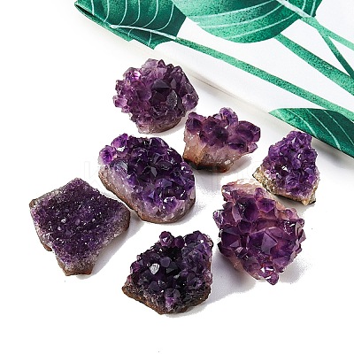 Natural Amethyst Irregular Raw Druzy Display Decorations PW-WG85295-01-1