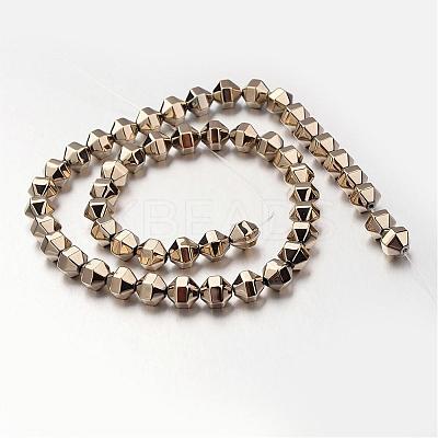 Electroplate Non-magnetic Synthetic Hematite Bead Strands G-F300-29B-06-1