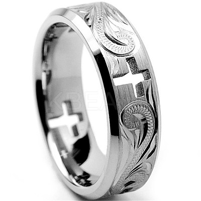 Alloy Hollow Out Cross Finger Ring for Women LS-RELI-PW0003-03E-1