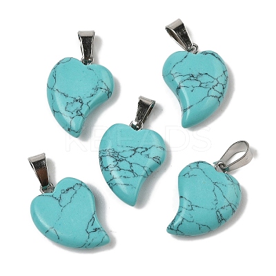 Synthetic Turquoise Pendants G-B127-11P-04-1