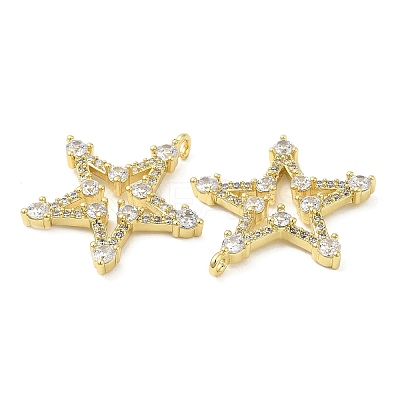 Brass with Cubic Zirconia Pendants KK-G471-04G-1
