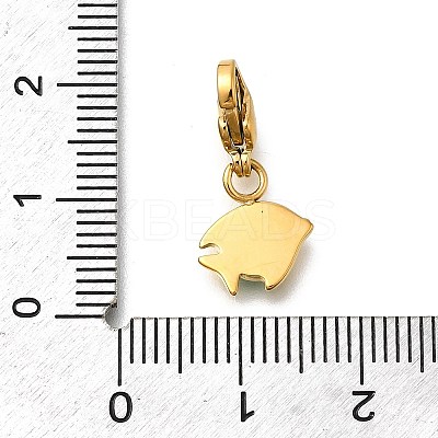 Fish 304 Stainless Steel Enamel Pendant Decorations STAS-R159-48G-03-1