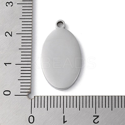 Non-Tarnish 304 Stainless Steel Pendants STAS-D025-05P-02-1
