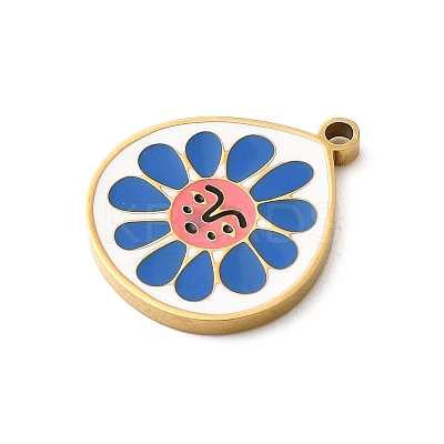 304 Stainless Steel Enamel Pendants LS-STAS-F335-01D-1