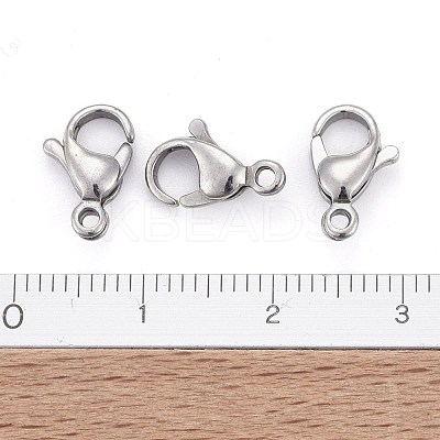 Tarnish Resistant 304 Stainless Steel Lobster Claw Clasps X-STAS-AB12-1
