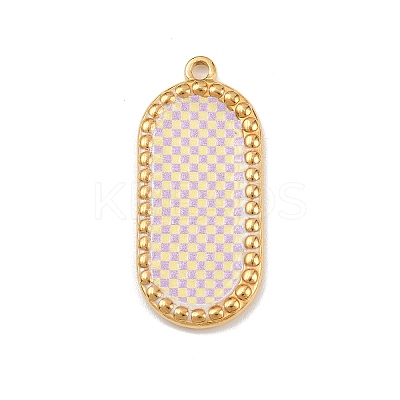 Printed 304 Stainless Steel Pendants STAS-C146-08G-02-1