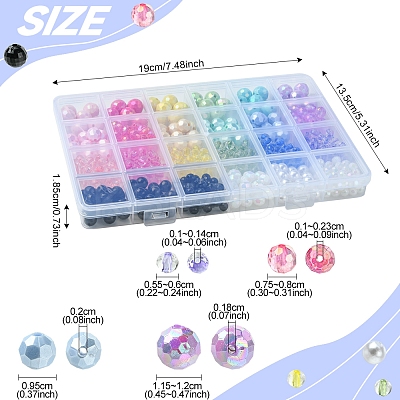 DIY Round Acrylic Beads Jewelry Making Findings Kits DIY-FS0007-79-1
