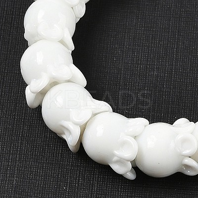 Gold Sand Lampwork Beads Strands LAMP-P069-02A-11-1