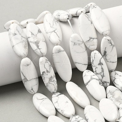 Natural Howlite Beads Strands G-B078-E17-01-1