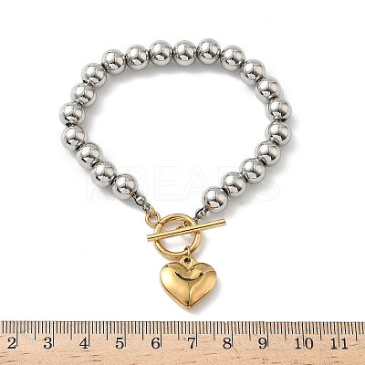 304 Stainless Steel Charm Bracelets BJEW-G750-03A-GP-1