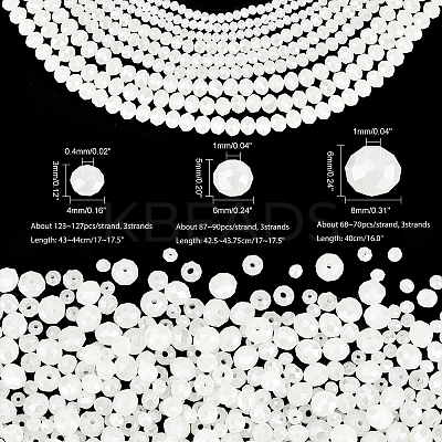 9 Strands 3 Style Electroplate Glass Beads Strands EGLA-PH0001-29-1