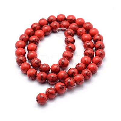 Synthetic Howlite Bead Strand G-E439-6mm-01A-1