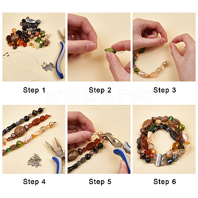 Animal Pendants with Beads Kit for DIY Jewelry Making DIY-FH0003-41-1