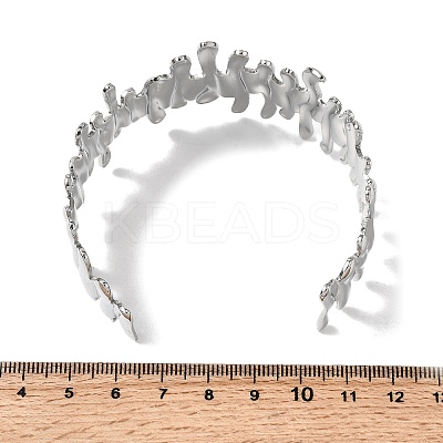 304 Stainless Steel Cuff Bangles for Women BJEW-D384-04P-1