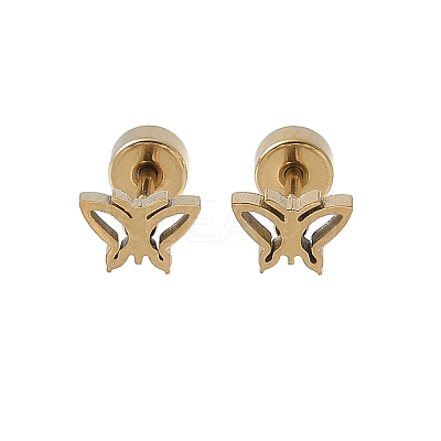 304 Stainless Steel Stud Earrings for Women EJEW-E603-05D-G-1