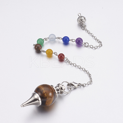 Natural & Synthetic Mixed Stone Sphere Dowsing Pendulums MAK-P009-E-1