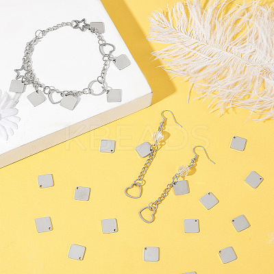 40Pcs 304 Stainless Steel Charms STAS-DC0006-78-1