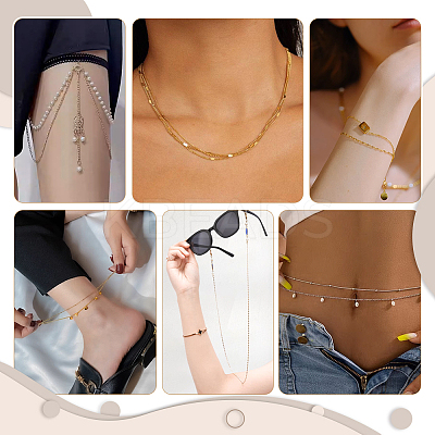 AHADEMAKER DIY 304 Stainless Steel Figaro Chain Necklaces Making Kits FIND-GA0006-95G-1