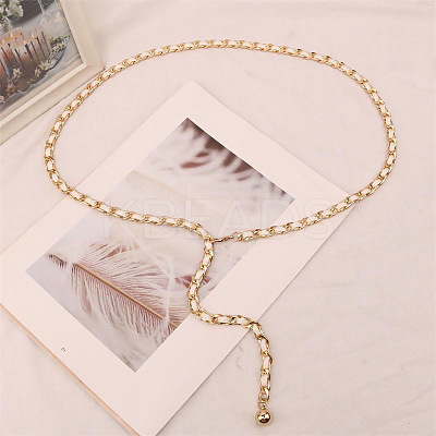 Alloy PU Leather Braided Waist Chains for Woman WGB955C-02-1