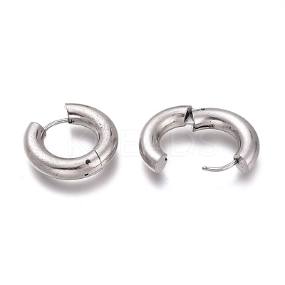Tarnish Resistant 201 Stainless Steel Huggie Hoop Earrings EJEW-L256-05I-P-1