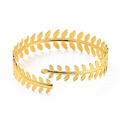 Leaf Upper Arm Cuff Band LS-AJEW-G033-02G-1